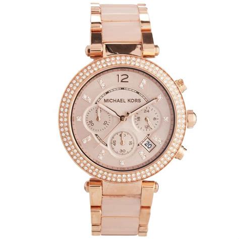 michael kors parker women's watch with white leather band|Michael Kors Watch mk5896.